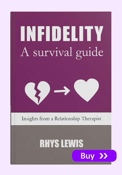 Book Cover of Infidelity: A survival guide - Insights from a Relationship Therapist by Rhys Lewis
